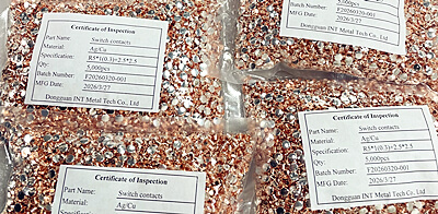 सिल्वर कॉन्टैक्ट्स AgCu Bimetal रिवेट्स के लिए स्थिर डिलीवरी