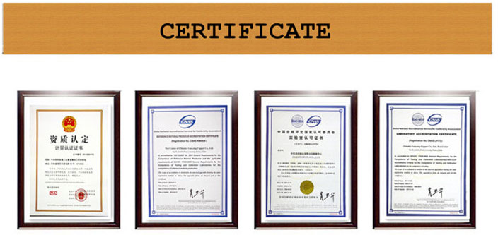 ब्रास ट्यूबलर कीलक certificate